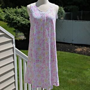 Carole Hochman Women's Floral Nightgown Sleeveless Romantic Size MEDIUM